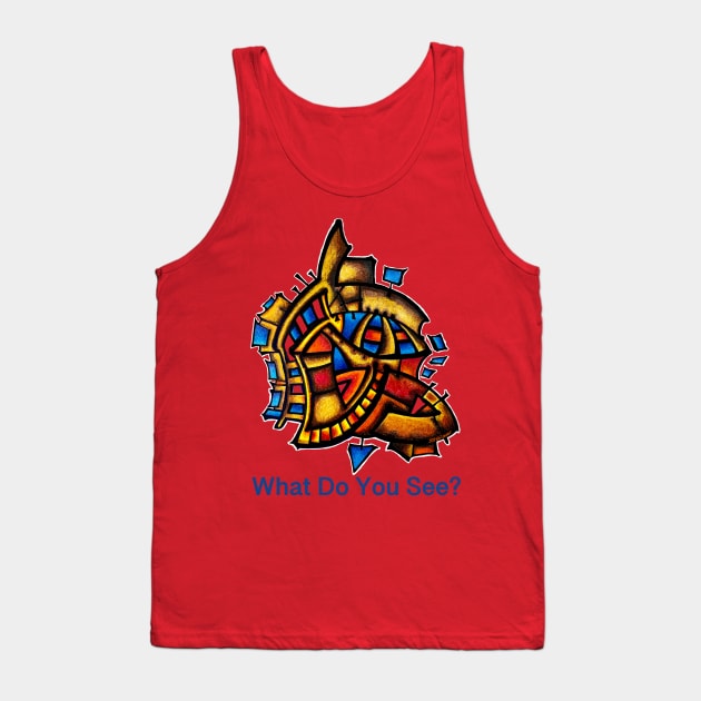 Smiling Abstract Tank Top by JDFehlauer